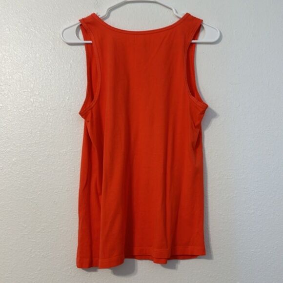 J Crew Tank Top Crew Neck Womens Sm Vibrant Breathable Festival Orange Vacation - Picture 4 of 9
